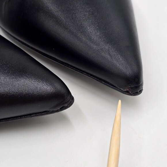 Zara Black Knee High Kitten Heel Boots - Picture 13 of 16